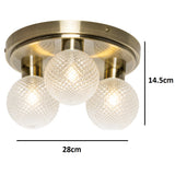 modern bathroom ceiling light in antique brass ip44