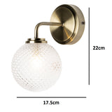 antique brass wall mounted single wall light ip44