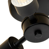 matt black 3 lamp bathroom ceiling light ip44