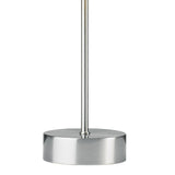 Satin Chrome Modern Slimline Touch Control Table Desk Lamp with Cream Suede Drum Shade 40cm