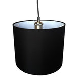10" Black Fabric Easy Fit Pendant Shade