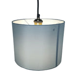 10" Soft Grey Fabric Easy Fit Pendant Shade