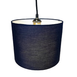 10" Navy Blue Fabric Easy Fit Pendant Shade