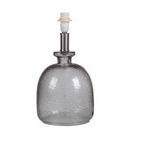 Smoked Glass Hammered Modern Table Lamp Base Only 325mm