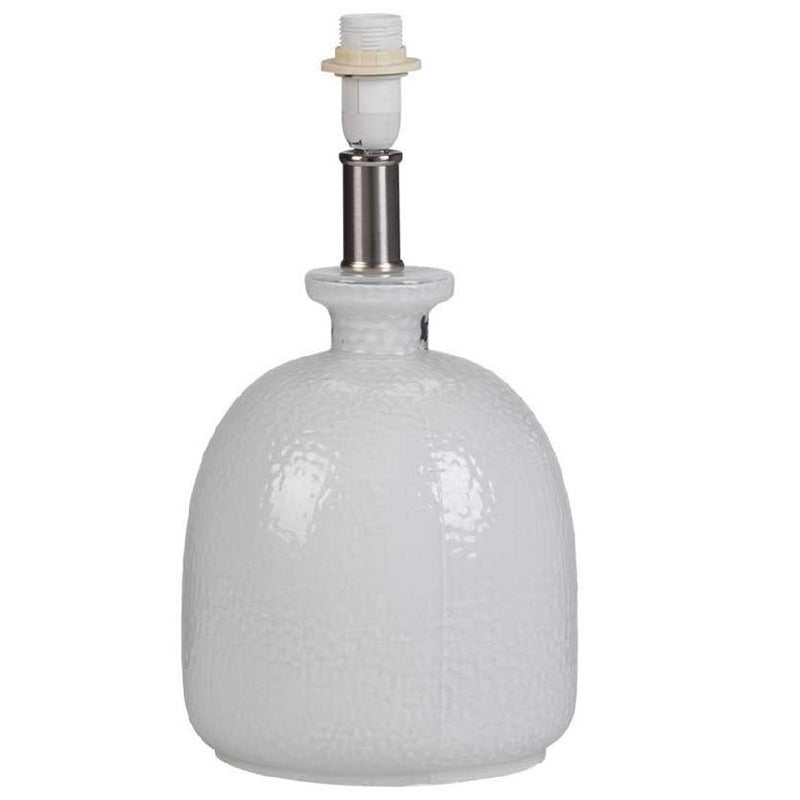 Britalia Lighting BRTL3334WH White Hammered Glass Modern Table Lamp Base Only