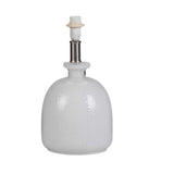 White Hammered Glass Modern Table Lamp Base Only 325mm