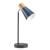 Navy & Matt Black Student Desk Light with USB