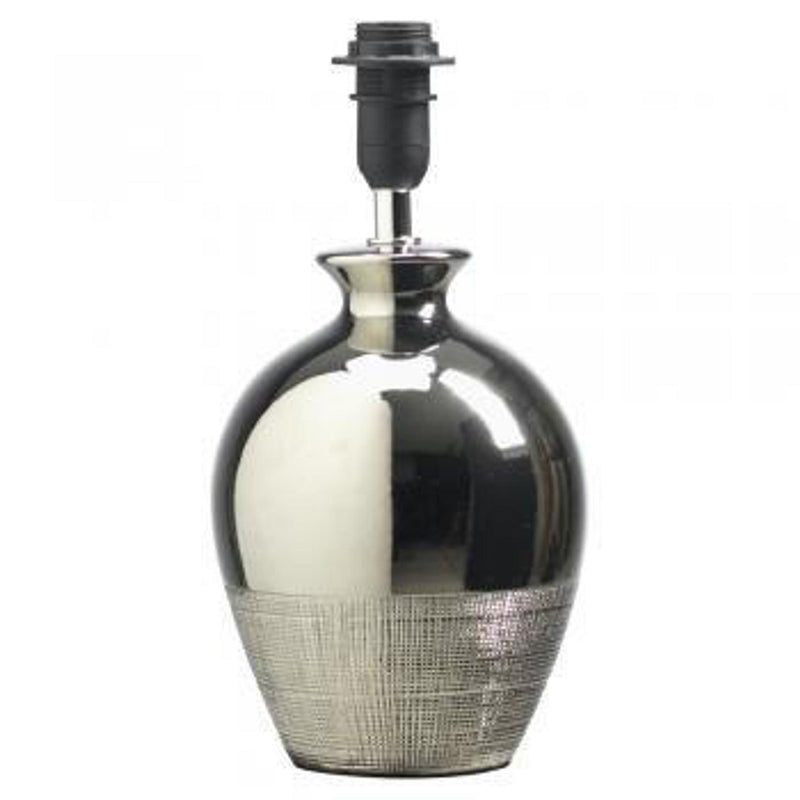 Chrome Metallic Ceramic Table Lamp