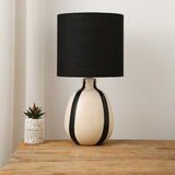 Black and White Table lamp with Shade