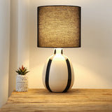 Ceramic Urn Table lamp with Black Shade