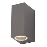 Anthracite Outdoor Modern Square Up & Down Wall Light IP44