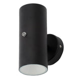 Black Up Down Outdoor Wall Light Photocell