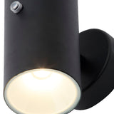 Black Outdoor Cylindrical Wall Light Photo Cell