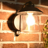 Black Outdoor wall light with PIR