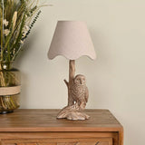 Perching Owl Table Lamp with Shade
