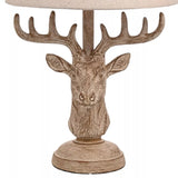 Brown Stag Head Table Lamp