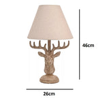 Vintage Stag Head Table Lamp