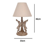 Retro Standing Hares Table Lighting Vintage