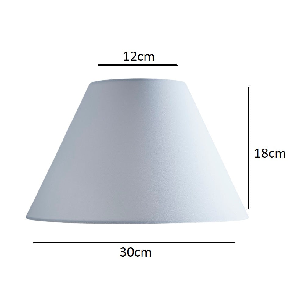 White Linen Coolie Lampshade