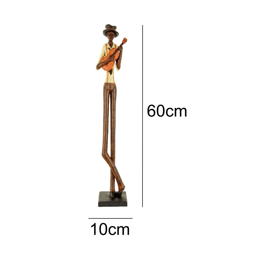 Resin Tall Standing Guitar Musician for Home