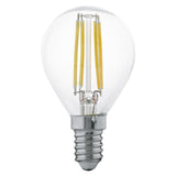 LED 4W Golf Ball P45 E14 SES Clear Filament Lamp 350lm 2700k