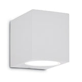 White Outdoor Modern Square Down Wall Light 9.5cm