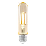 LED 3.5W Tubular T32 E27 ES Amber Filament Lamp 220lm 2200k