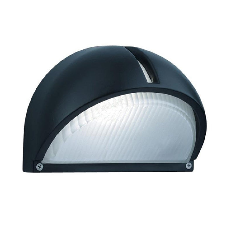 Matt Black Outdoor Half Moon Modern Bulkhead Wall Light IP44