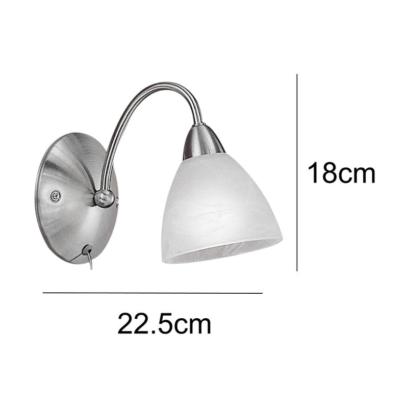 Brushed Chrome Vintage Indoor Wall Light