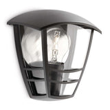 Philips 15387/30/16 Black Outdoor Flush Lantern Wall Light (153873016)
