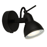 Matt Black Single Lamp Adjustable Vintage Spot Light 130mm