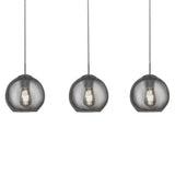 Chrome Clear Glass Globe Bar Pendant