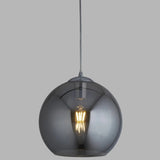 Smoked Glass Round Globe Retro Ceiling Light