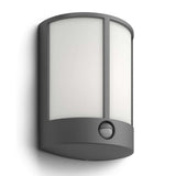 Philips 16465/93/16 Stock LED Anthracite Outdoor Curved Wall Light PIR (164659316)
