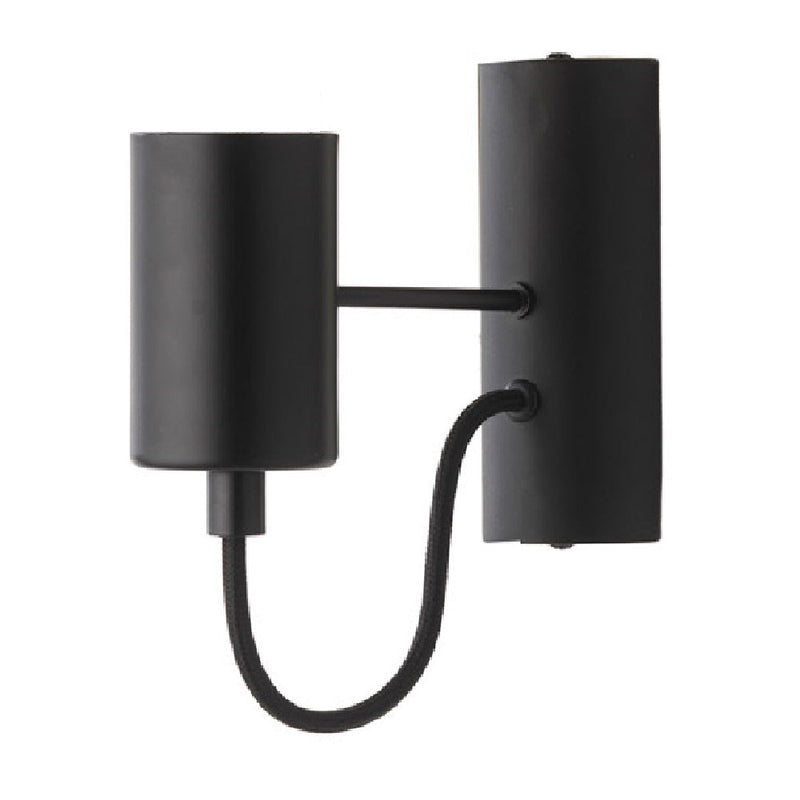 Matt Black Naked Bulb Indoor Wall Light