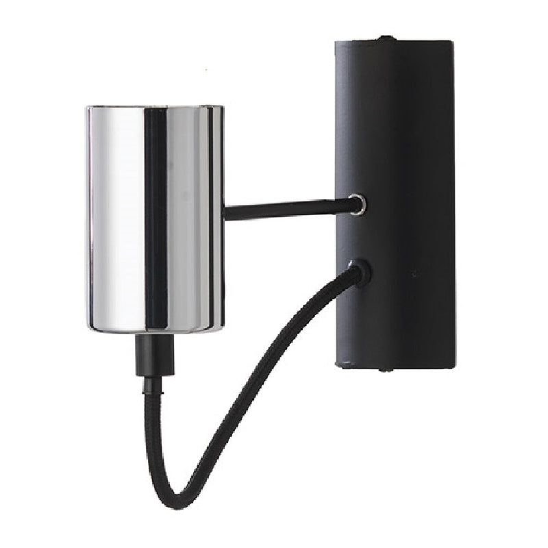 Matt Black Naked Bulb Indoor Wall Light