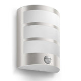 Philips 17324/47/16 Python LED Stainless Steel Outdoor Curved Flush Wall Light PIR (173244716)