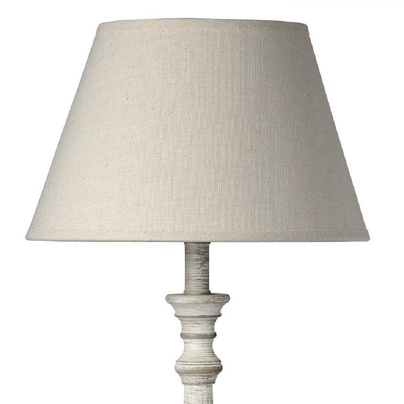 Lime Wash Wood Table Desk Lamp