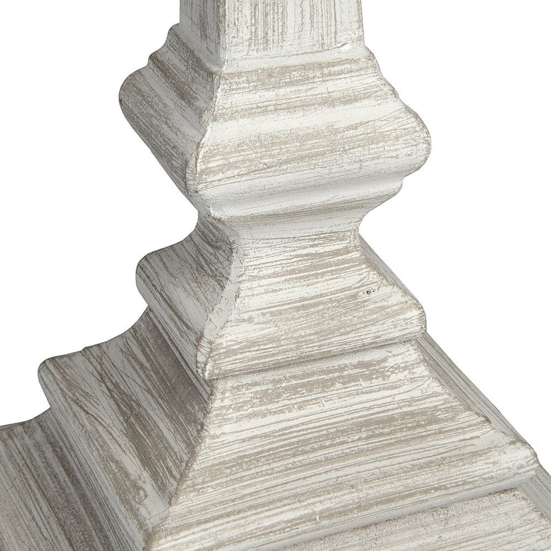 Grey White Wash Wood Table Desk Lamp