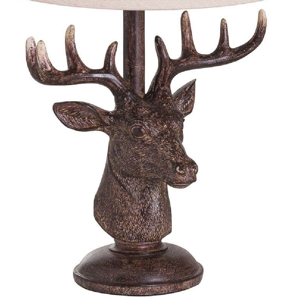 Stag Head Table Lamp Light