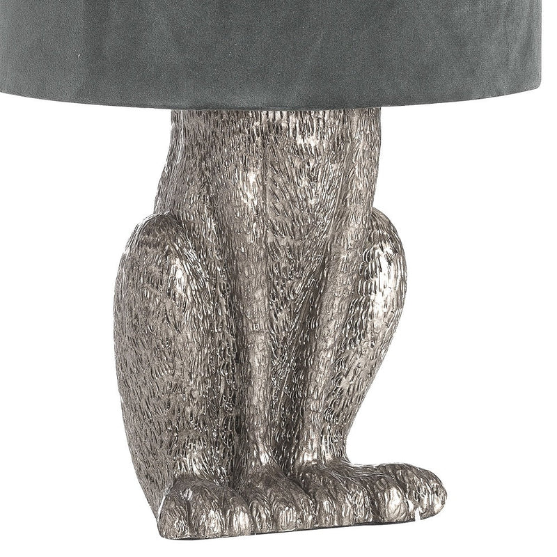 Silver Hare Sitting Rabbit Table Light