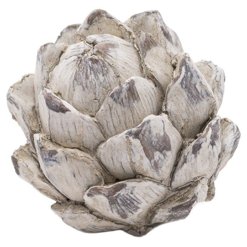 Antique White Distressed Ceramic Vintage Decorative Artichoke 9cm