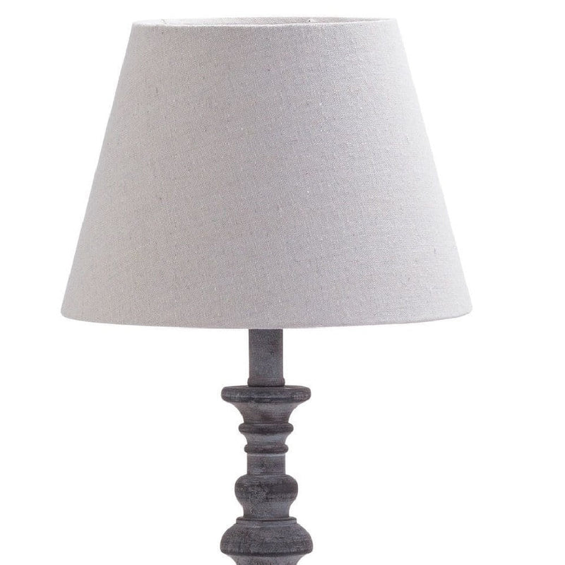 Grey White Wash Wood Table Desk Lamp