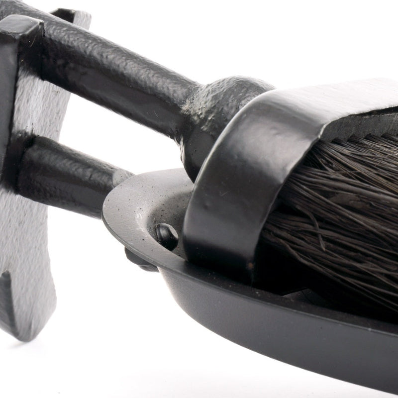 Matt Black Brush & Pan Fire Hearth Set