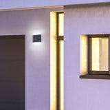 LED Anthracite Grey Modern Up Down Slimline Exterior Wall Light