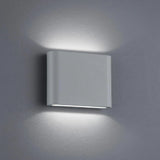 LED Matt Grey Modern Up Down Slimline Exterior Wall Light