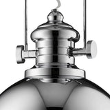 Chrome Metal Domed Vintage Dome Pendant Lighting