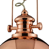 Copper Metal Domed Vintage Dome Pendant Lighting