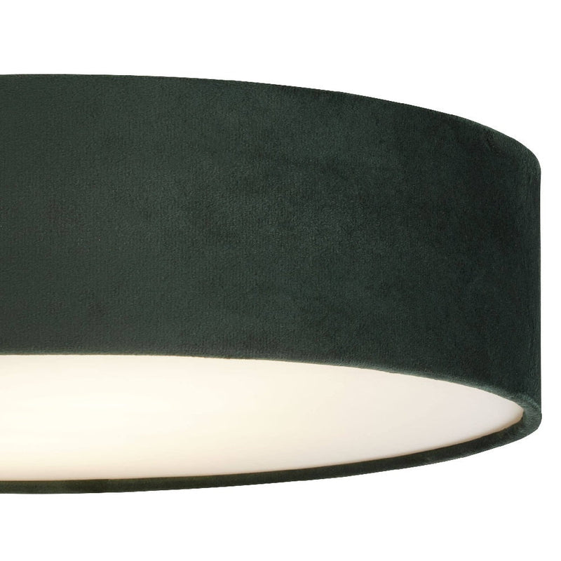 Green Velvet Circular Flush Light