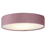 Pink Velvet & Opal Diffuser Vintage Round Flush Drum Light 50cm